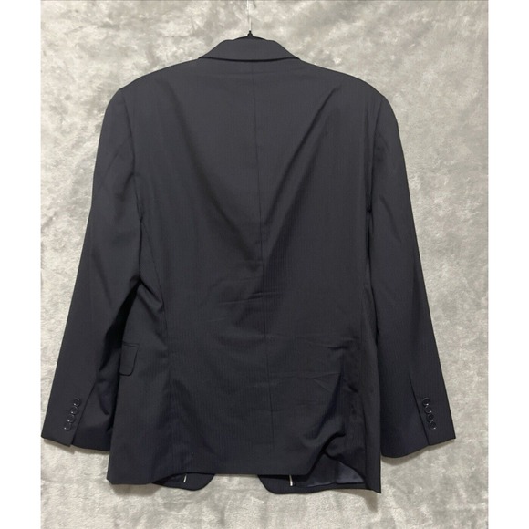 Calvin Klein Premium 40S Navy Blue Striped Sports Coat Merino Wool Italy - Picture 6 of 8